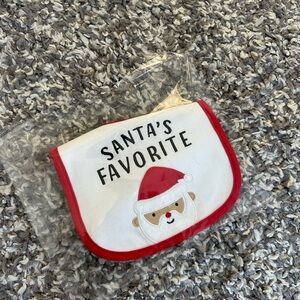 Santa's Favorite Kids bib New- Red and White